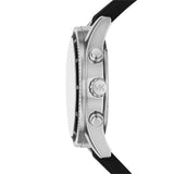 Michael Kors Hadyn Chronograph Silver Dial Black Rubber Strap Watch for Women - MK7486 Authentic Buy Shop Now