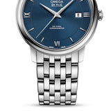 Omega De Ville Prestige Co-Axial Orbis Blue Dial Silver Steel Strap Watch for Men - 424.10.40.20.03.001 Authentic Buy Shop Now