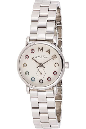 Marc Jacobs Baker Dexter White Dial Silver Steel Strap Watch for Women - MBM3423 Authentic Buy Shop Now