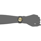 Gucci Interlocking G Quartz Gold Dial Black Steel Strap Watch For Women - YA133314 Authentic Buy Shop Now