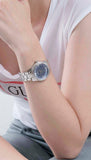 Guess Glitter Burst Diamonds Blue Dial Silver Steel Strap Watch for Women - GW0405L1 Authentic Buy Shop Now