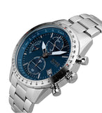 Hugo Boss Pilot Blue Dial Silver Steel Strap Watch for Men - 1513850 Authentic Buy Shop Now