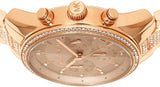 Michael Kors Ritz Chronograph Rose Gold Dial Rose Gold Steel Strap Watch For Women - MK6485 Authentic Buy Shop Now