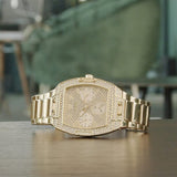 Guess Raven Diamonds Gold Dial Gold Steel Strap Watch for Women - GW0104L2 Authentic Buy Shop Now