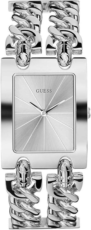 Guess Mod Heavy Metal Silver Dial Silver Steel Strap Watch For Women - W1117L1 Authentic Buy Shop Now