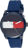 Tommy Hilfiger Denim Quartz Blue Dial Blue Rubber Strap Watch for Men - 1791322 Authentic Buy Shop Now