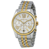 Michael Kors Lexington Silver Dial Two Tone Steel Strap Watch for Women - MK5955 Authentic Buy Shop Now