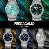 Salvatore Ferragamo F-80 Classic Tiffany Blue Dial Silver Steel Strap Watch for Men - SFDT02323 Authentic Buy Shop Now