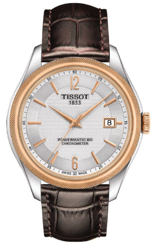 Tissot T Classic Ballade Powermatic 80 Lady Silver Dial Brown Leather Strap Watch For Women - T108.408.26.037.00 Authentic Buy Shop Now