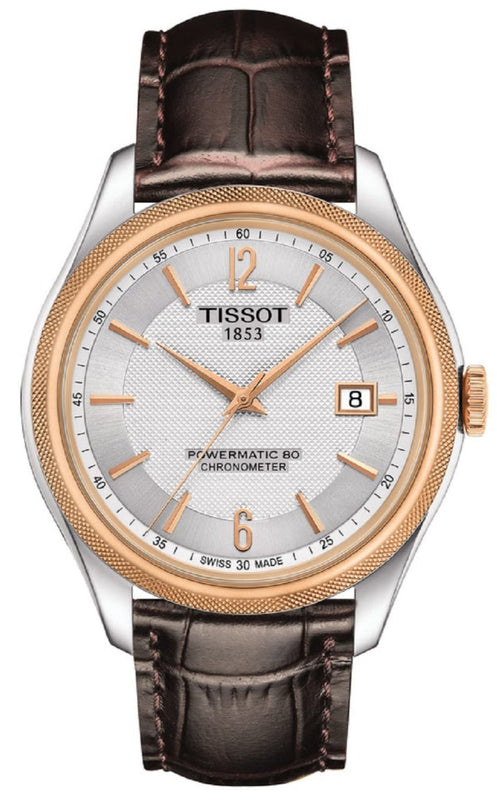 Tissot T Classic Ballade Powermatic 80 Lady Silver Dial Brown Leather Strap Watch For Women - T108.408.26.037.00 Authentic Buy Shop Now