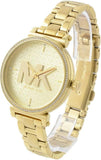 Michael Kors Sofie Quartz Gold Dial Gold Steel Strap Watch For Women - MK4334 Authentic Buy Shop Now
