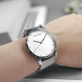 Calvin Klein City Chronograph White Dial Silver Mesh Bracelet Watch for Men - K2G2G126 Authentic Buy Shop Now