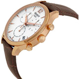 Tissot T Classic Tradition Chronograph White Dial Brown Leather Strap Watch For Men - T063.617.36.037.00 Authentic Buy Shop Now