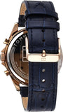 Tommy Hilfiger Baker Chronograph Quartz Blue Dial Blue Leather Strap Watch For Men - 1710451 Authentic Buy Shop Now