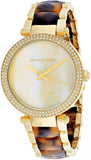 Michael Kors Parker Mother Of Pearl White Dial Two Tone Steel Strap Watch For Women - MK6518 Authentic Buy Shop Now