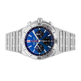 Breitling Chronomat B01 42mm Blue Dial Silver Steel Strap Watch for Men - AB0134101C1A1 Authentic Buy Shop Now