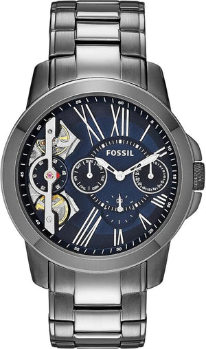 Fossil Grant Twist Multifunction Blue Dial Grey Steel Strap Watch for Men - ME1146 Authentic Buy Shop Now
