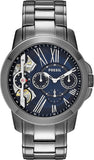 Fossil Grant Twist Multifunction Blue Dial Grey Steel Strap Watch for Men - ME1146 Authentic Buy Shop Now