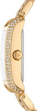Michael Kors Emery Three-Hand Crystals Silver Dial Gold Steel Strap Watch for Women - MK4640 Authentic Buy Shop Now