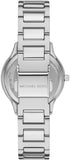Michael Kors Sage Three-Hand Mother of Pearl White Dial Silver Steel Strap Watch for Women - MK4824 Authentic Buy Shop Now