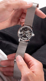 Guess Gadget Silver Dial Silver Mesh Bracelet Watch for Men - GW0538G1 Authentic Buy Shop Now