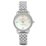 Coach Delancey Mother of Pearl Dial Silver Steel Strap Watch for Women - 14502477 Authentic Buy Shop Now