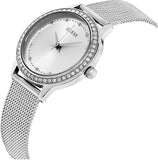 Guess Chelsea Quartz Silver Dial Silver Mesh Strap Watch For Women - W0647L6 Authentic Buy Shop Now