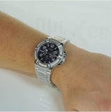 Guess Rigor Quartz Black Dial Silver Steel Strap Watch For Men - W0218G2 Authentic Buy Shop Now