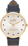 Coach Slim Easton Silver Dial Blue Leather Strap Watch for Women - 14502687 Authentic Buy Shop Now