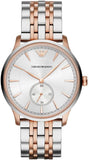 Emporio Armani Classic Silver Dial Two Tone Steel Strap Watch For Men - AR1839 Authentic Buy Shop Now