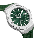 Salvatore Ferragamo F-80 Classic Green Dial Green Rubber Strap Watch for Men - SFHY02722 Authentic Buy Shop Now