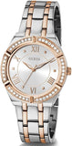Guess Cosmo Quartz Silver Dial Two Tone Steel Strap Watch For Women - GW0033L9 Authentic Buy Shop Now