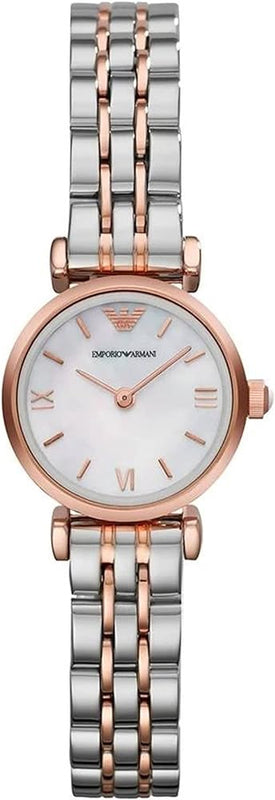 Emporio Armani Mother of Pearl Dial Two Tone Steel Strap Watch For Women - AR1689 Authentic Buy Shop Now