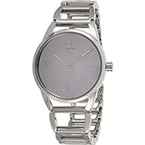 Calvin Klein Stately Silver Dial Silver Steel Strap Watch for Women - K3G23128 Authentic Buy Shop Now