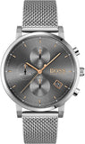 Hugo Boss Integrity Grey Dial Silver Mesh Bracelet Watch for Men - 1513807 Authentic Buy Shop Now
