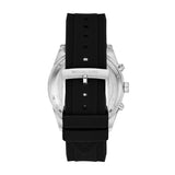 Michael Kors Hadyn Chronograph Silver Dial Black Rubber Strap Watch for Women - MK7486 Authentic Buy Shop Now
