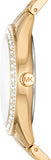 Michael Kors Harlowe Three-Hand Quartz Gold Dial Gold Steel Strap Watch For Women - MK4709 Authentic Buy Shop Now