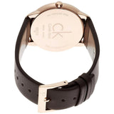Calvin Klein Minimal White Dial Brown Leather Strap Watch for Men - K3M216G6 Authentic Buy Shop Now
