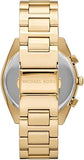 Michael Kors Janelle Chronograph Gold Dial Gold Steel Strap Watch For Men - MK8995 Authentic Buy Shop Now