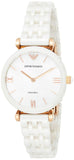 Emporio Armani Ceramica Mother of Pearl Dial White Ceramic Strap Watch For Women - AR1486 Authentic Buy Shop Now