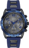 Guess Velocity Blue Dial Blue Rubber Strap Watch for Men - W0599G2 Authentic Buy Shop Now