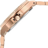 Michael Kors Lennox Three-Hand Black Dial Rose Gold Steel Strap Watch For Women - MK7233 Authentic Buy Shop Now