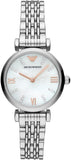 Emporio Armani Donna Mother of Pearl Dial Silver Steel Strap Watch For Women - AR11204 Authentic Buy Shop Now