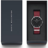 Daniel Wellington Classic Roselyn Black Dial Red NATO Strap Dial Watch For Women - DW00100270 Authentic Buy Shop Now
