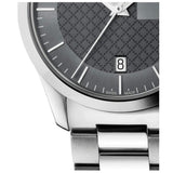 Gucci G Timeless Grey Dial Silver Steel Strap Watch For Men - YA126441 Authentic Buy Shop Now