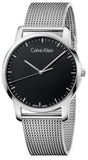 Calvin Klein City Chronograph Black Dial Silver Mesh Bracelet Watch for Men - K2G2G121 Authentic Buy Shop Now