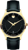 Movado 1881 Automatic Black Dial Black Leather Strap Watch For Men - 606875 Authentic Buy Shop Now