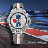 Maurice Lacroix Aikon Chronograph Special Edition Mahindra Racing Silver Dial Grey Rubber Strap Watch for Men - AI1018-TT031-130-2 Authentic Buy Shop Now