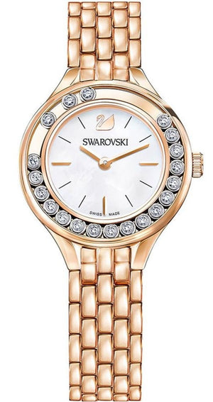 Swarovski Lovely Crystals Mother of Pearl Dial Rose Gold Steel Strap Watch for Women - 5261496 Authentic Buy Shop Now