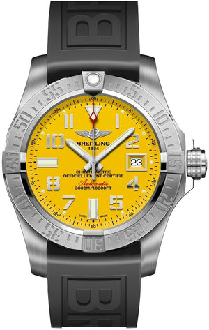 Breitling Avenger II Seawolf Yellow Dial Mens Watch - A1733110/I519/153S Authentic Buy Shop Now